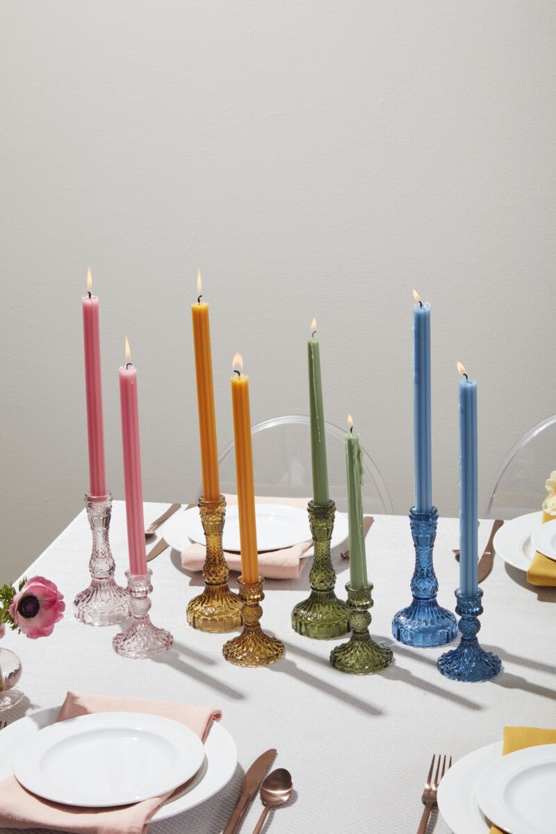 Gillian Candlestick-Accent Decor-ACCENT-32710.05-Candle HoldersSmall-Green-9-France and Son