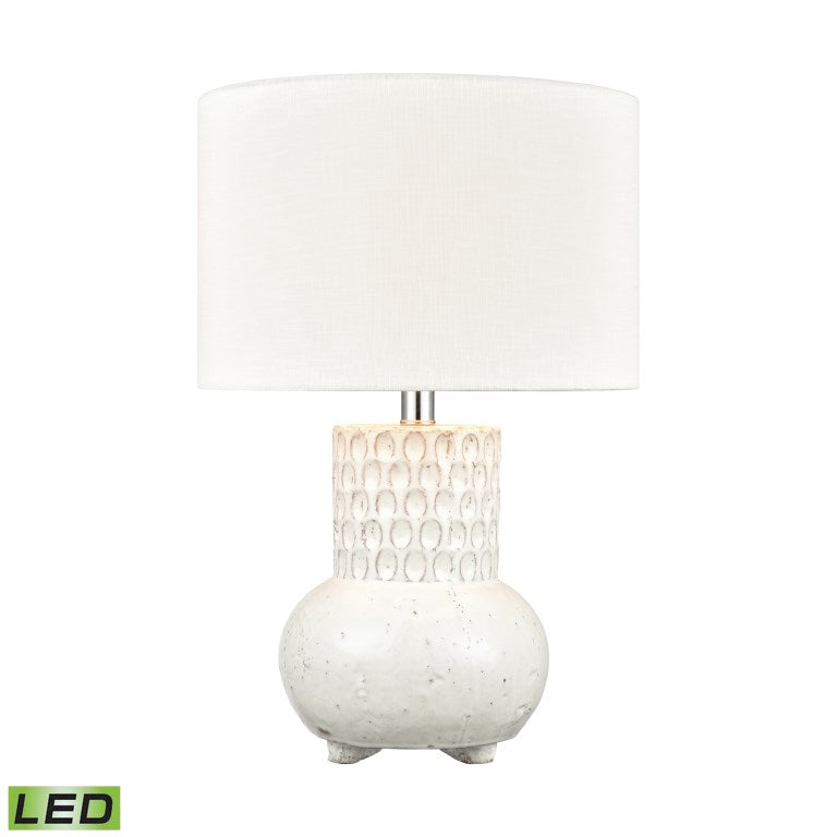 Delia 21'' High 1-Light Table Lamp - White - Includes LED Bulb-Elk Home-ELK-H0019-7991-LED-Table Lamps-1-France and Son