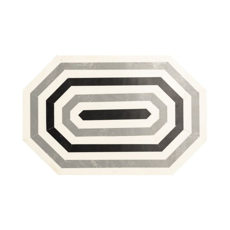 Octagonal Striped Box - Set of 2 White-Elk Home-ELK-H0807-9768/S2-Decor-4-France and Son