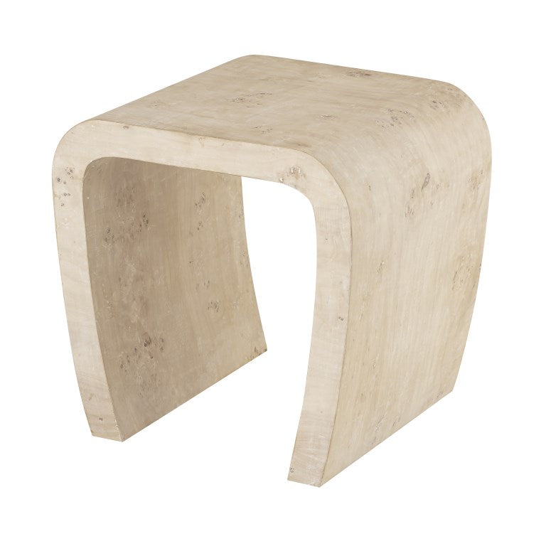 Clip Accent Table - White Burl-Elk Home-ELK-H0895-10850-Side Tables-2-France and Son