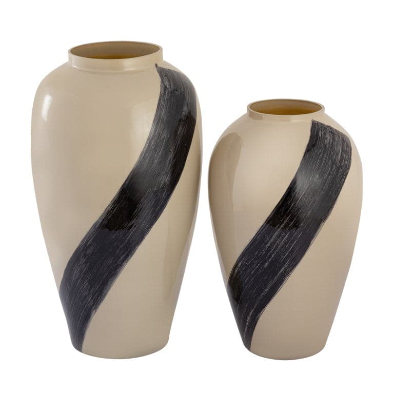 Brushstroke Vase - Small Cream-Elk Home-ELK-H0897-10973-Vases-1-France and Son