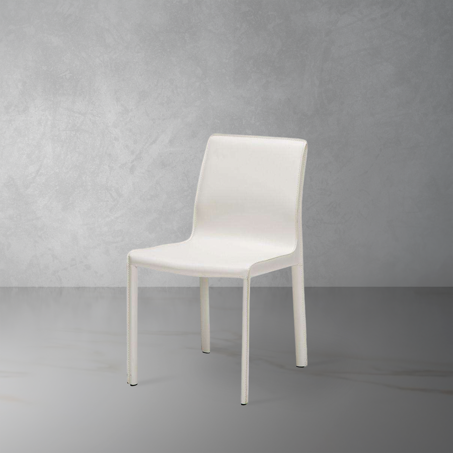 Jada Dining Chair-Interlude-STOCKR-INTER-148087-Dining ChairsWinter White-1-France and Son