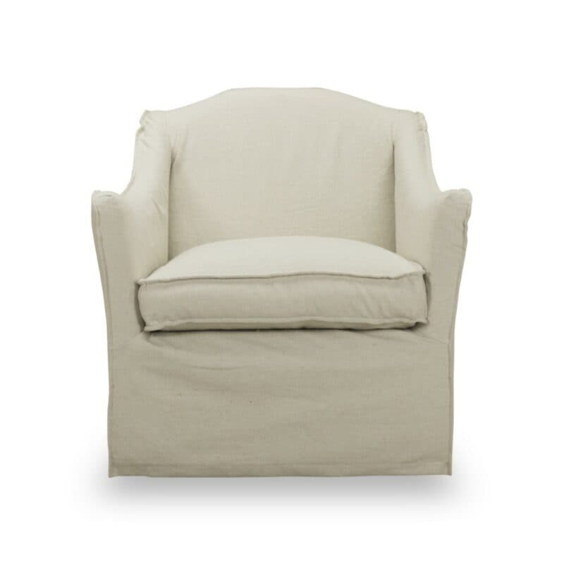 Keith Slipcovered Chair-Spectra Home-SpectraHome-F-SE14020-10-S-Lounge ChairsSwivel Chair-2-France and Son