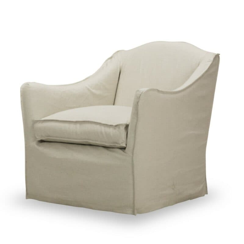 Keith Slipcovered Chair-Spectra Home-SpectraHome-F-SE14020-10-S-Lounge ChairsSwivel Chair-1-France and Son
