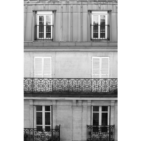 Shuttered Home Paris-Wendover-WEND-LA4158-Wall ArtWithout Frame-2-France and Son