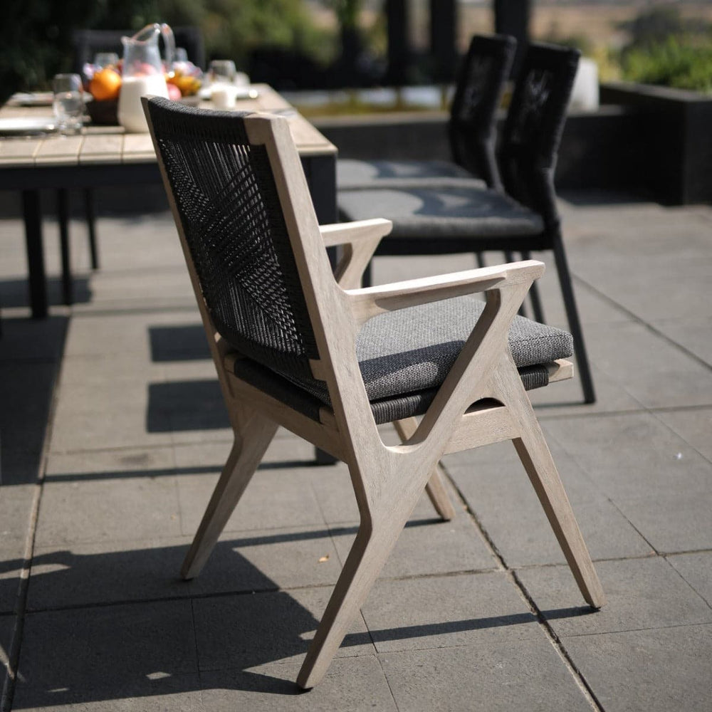 Bellevue Teak Dining Chair-Woodbridge Furniture-WOODB-O-706-36-Outdoor Dining Chairs-2-France and Son