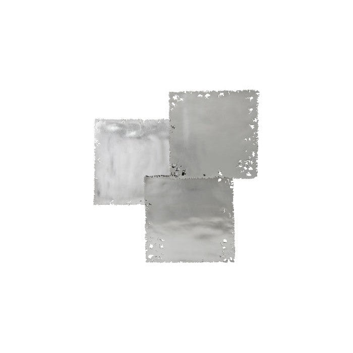 Galvanized Square Wall Tile Silver Leaf, Set 3-Phillips Collection-PHIL-PH75349-Wall Decor-1-France and Son