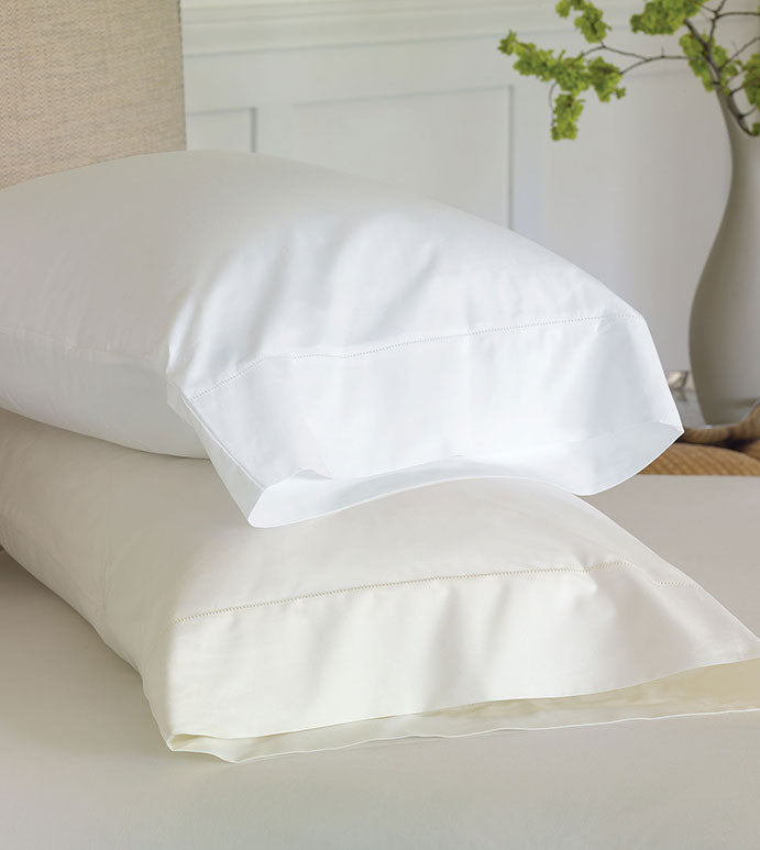 Gianna Hemstitch Pillowcase-Eastern Accents-EASTACC-KNS-14-IV-BeddingIvory-4-France and Son