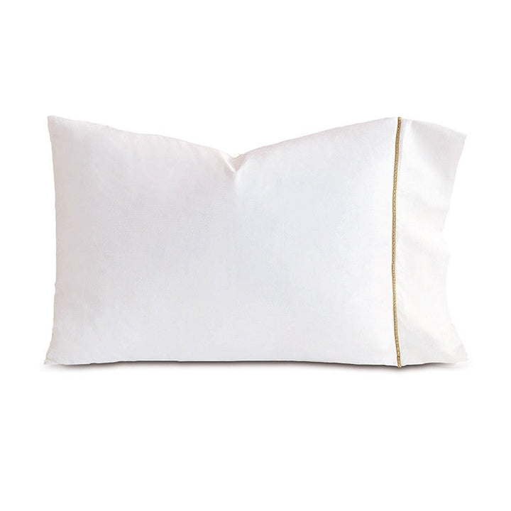 Linea Velvet Ribbon Pillowcase-Eastern Accents-EASTACC-STS12-WH-BK-BeddingBlack-1-France and Son
