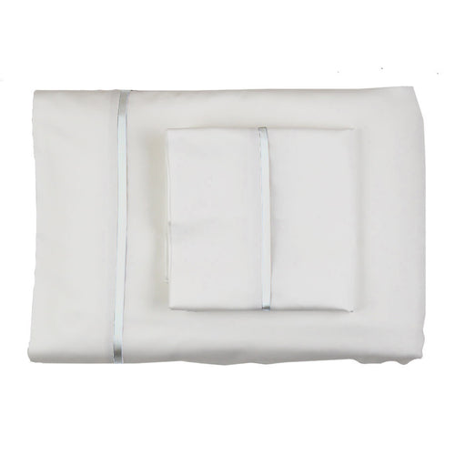 Silk Trim Sheet Set in White-Ann Gish-ANNGISH-SSCSKTR-WHI-WHI-BeddingWhite White-King-7-France and Son