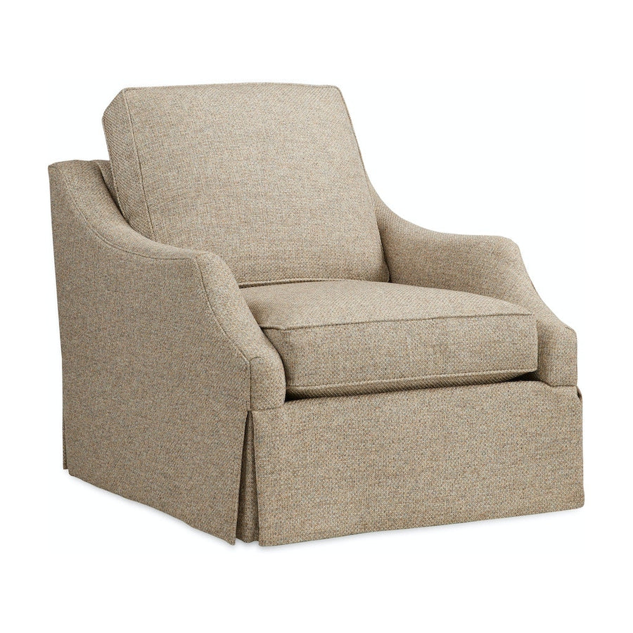 Bea Skirted Swivel Chair (Welt)-Hooker Furniture Custom-HFC-SK32-009-Lounge Chairs-1-France and Son