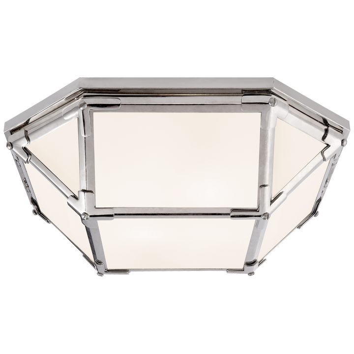 Momogi Flush Mount-Visual Comfort-VISUAL-SK 4008PN-WG-Flush MountsPolished Nickel-White Glass-6-France and Son