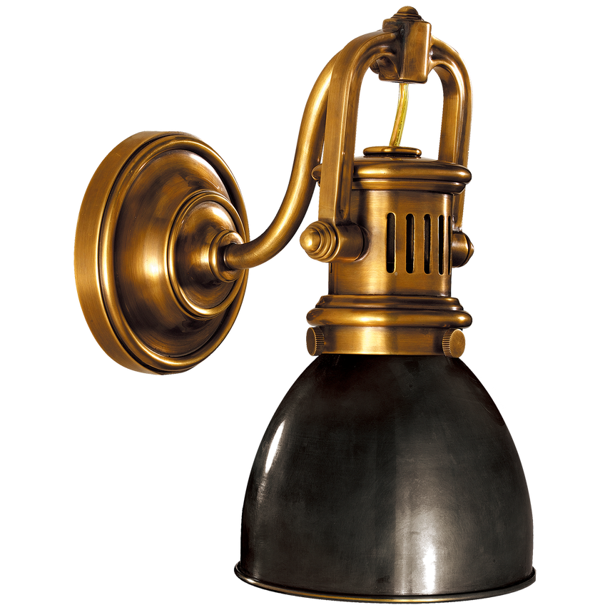 Yuna Suspended Sconce-Visual Comfort-VISUAL-SL 2975HAB-BZ-Bathroom LightingHand-Rubbed Antique Brass-Bronze Shade-9-France and Son