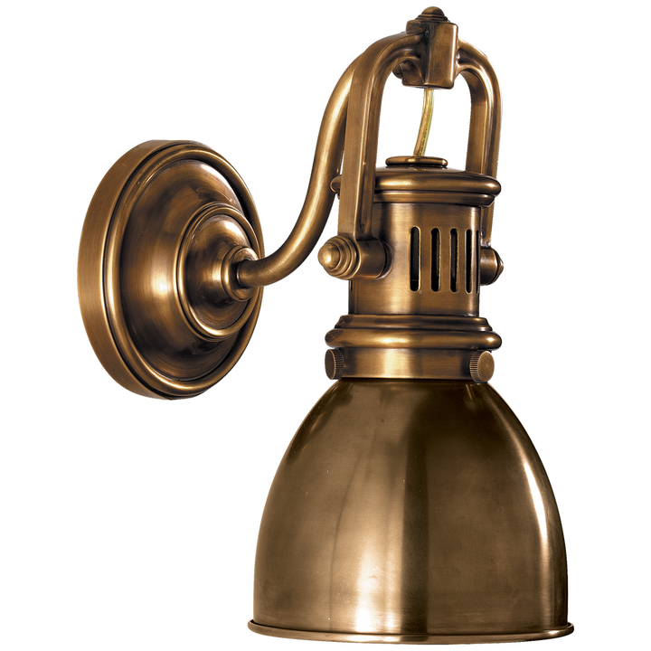 Yuna Suspended Sconce-Visual Comfort-VISUAL-SL 2975HAB-HAB-Bathroom LightingHand-Rubbed Antique Brass-Hand-Rubbed Antique Brass Shade-12-France and Son