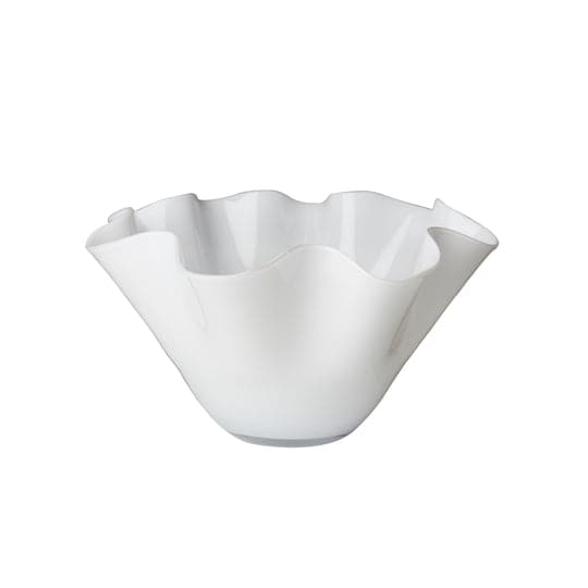 Small White Bowl with Wavy Top-ABIGAILS-ABIGAILS-164585-Vases-1-France and Son