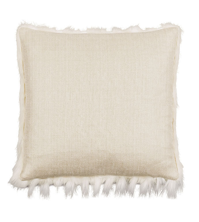 TINSEL FAUX FUR DECORATIVE PILLOW-Eastern Accents-EASTACC-ST-DEC-90-Pillows-2-France and Son