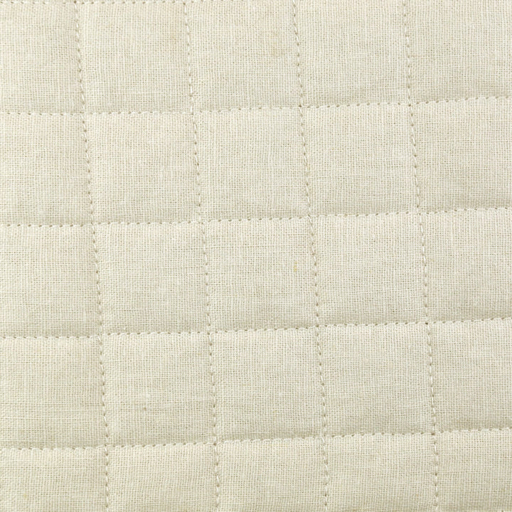 Linen Cotton Ready-To-Bed Quilted Sham-Ann Gish-BeddingCream-Standard-2-France and Son