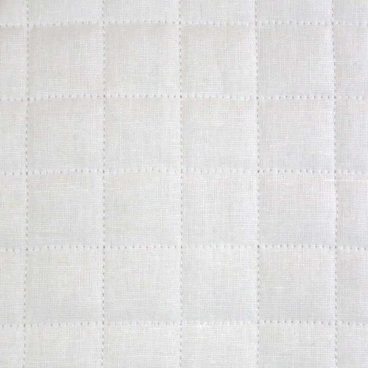 Linen Cotton Ready-To-Bed Quilted Sham-Ann Gish-ANNGISH-SHQLS-WHI-BeddingWhite-Standard-6-France and Son