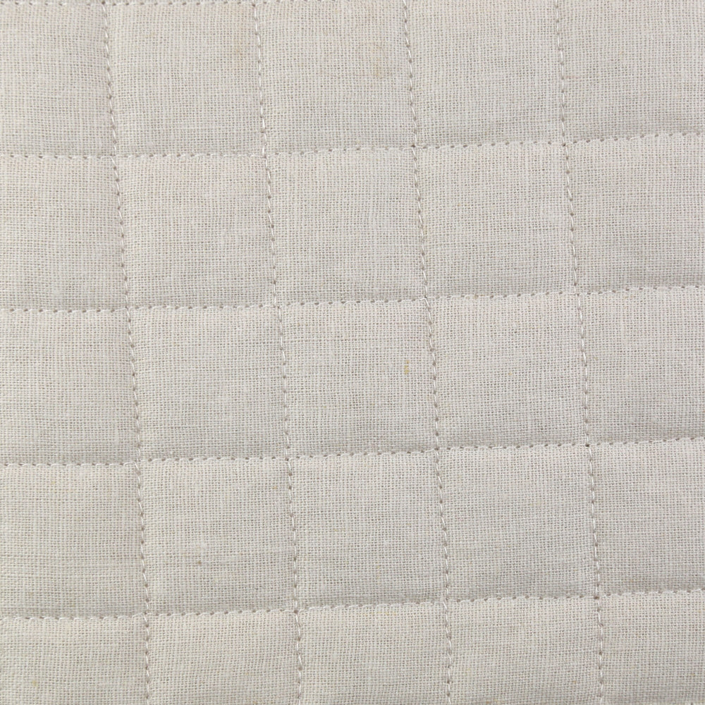 Linen Cotton Ready-To-Bed Quilted Sham-Ann Gish-ANNGISH-SHQLS-OAT-BeddingOatmeal-Standard-4-France and Son