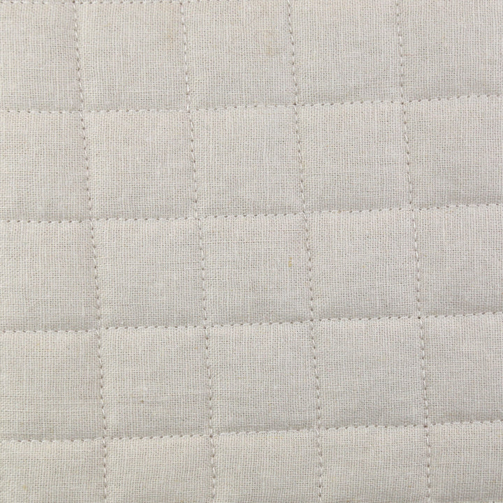 Linen Cotton Ready-To-Bed Quilted Sham-Ann Gish-ANNGISH-SHQLS-OAT-BeddingOatmeal-Standard-4-France and Son