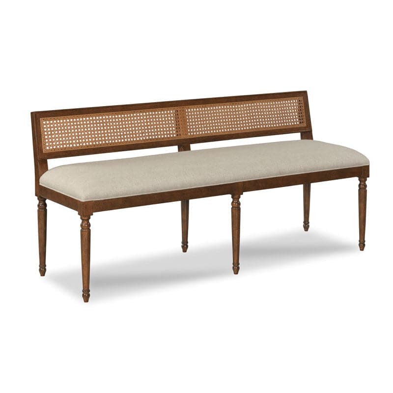 Collette Bench-Woodbridge Furniture-WOODB-TF710-10-BenchesBordeaux Finish-1-France and Son