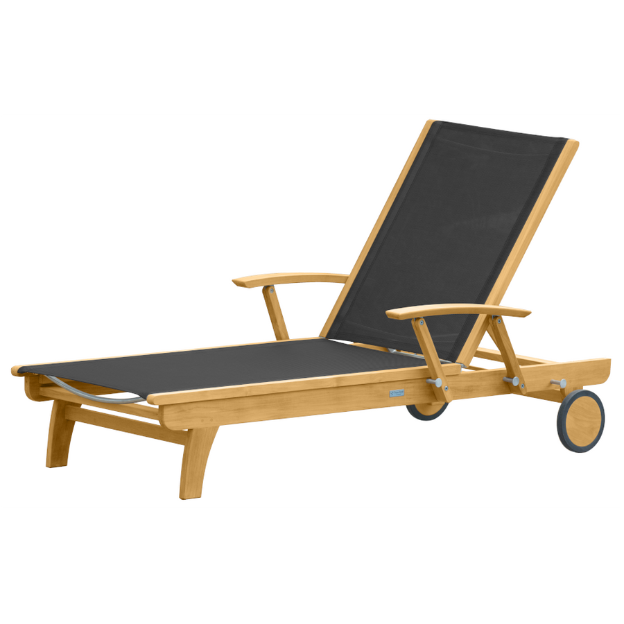 Riviera Lounger - Black-Three Birds Casual Outdoor-Threeb-RV80-BL-Outdoor Lounge Chairs-1-France and Son