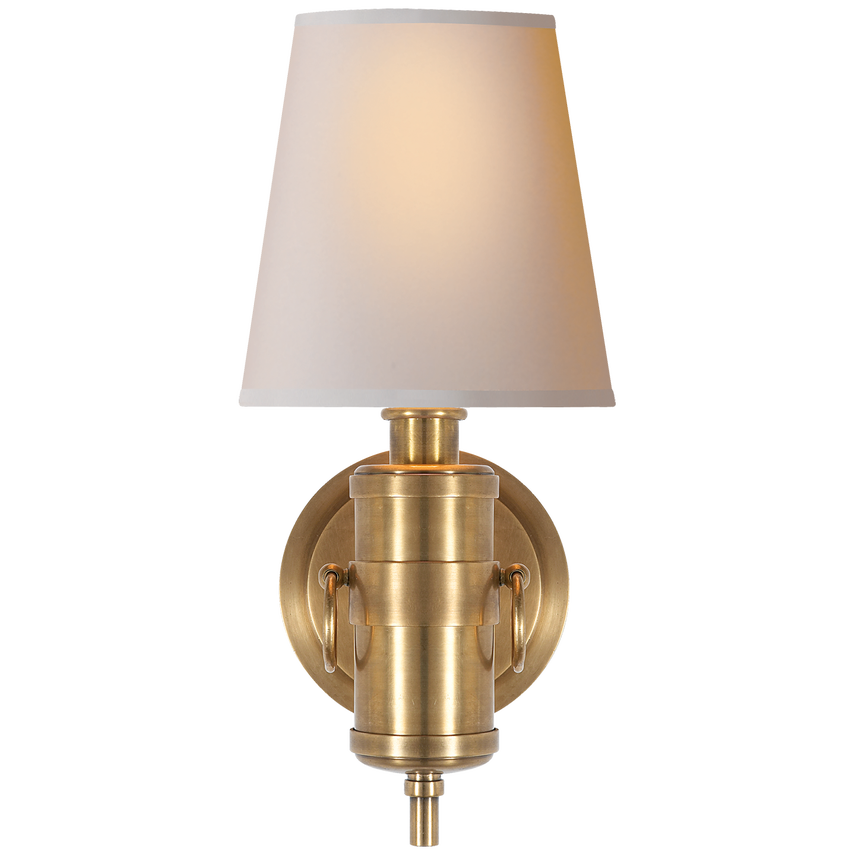Jodie Sconce-Visual Comfort-VISUAL-TOB 2730HAB-NP-Wall LightingHand-Rubbed Antique Brass-Natural Paper Shade-6-France and Son