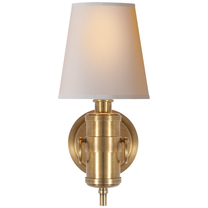 Jodie Sconce-Visual Comfort-VISUAL-TOB 2730HAB-NP-Wall LightingHand-Rubbed Antique Brass-Natural Paper Shade-6-France and Son