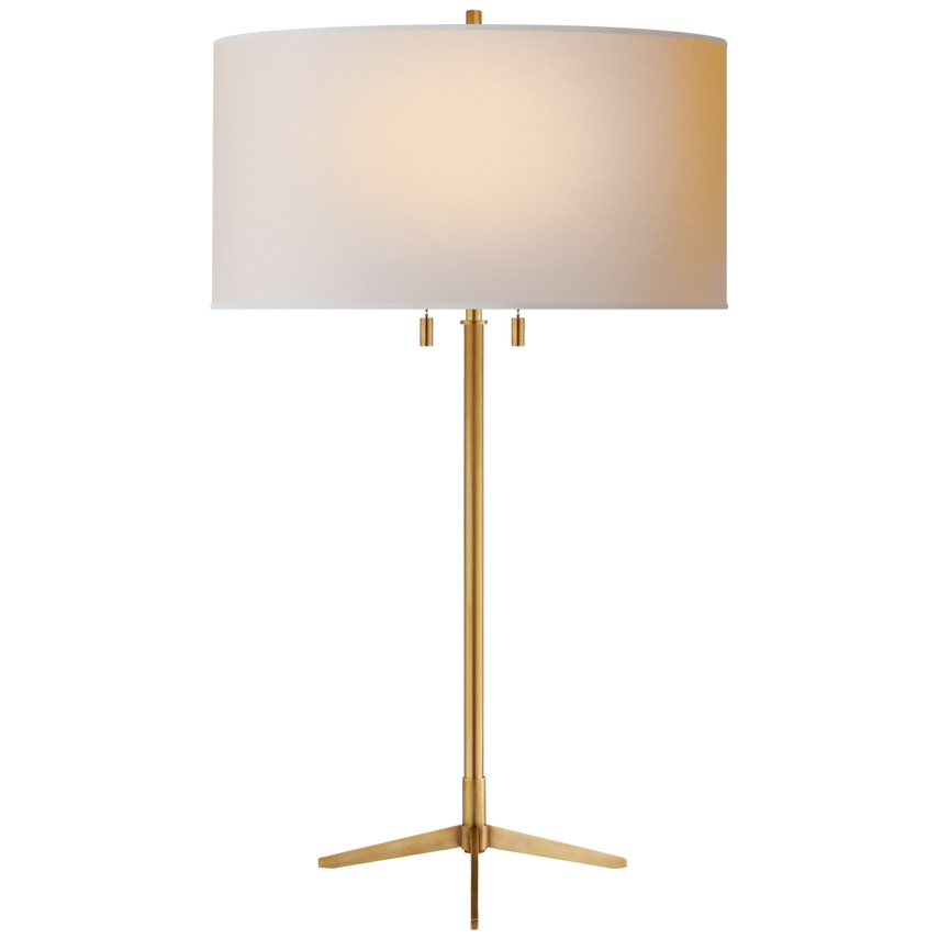 Carol Table Lamp-Visual Comfort-VISUAL-TOB 3194HAB-NP-Table LampsHand-Rubbed Antique Brass-Natural Paper Shade-4-France and Son