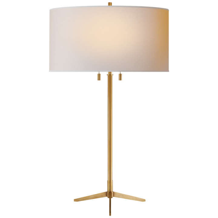 Carol Table Lamp-Visual Comfort-VISUAL-TOB 3194HAB-NP-Table LampsHand-Rubbed Antique Brass-Natural Paper Shade-4-France and Son