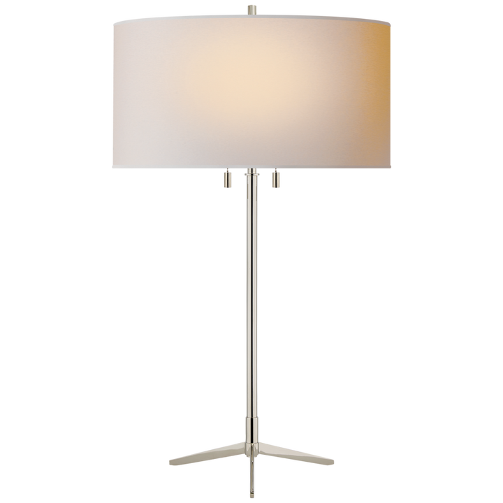 Carol Table Lamp-Visual Comfort-VISUAL-TOB 3194PN-NP-Table LampsPolished Nickel-Natural Paper Shade-6-France and Son