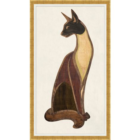 Wooden Feline 2-Wendover-WEND-WAN2058-Wall Art-1-France and Son