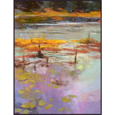 Lily Pads Abstract-Wendover-WEND-WLD2185-Wall Art-1-France and Son