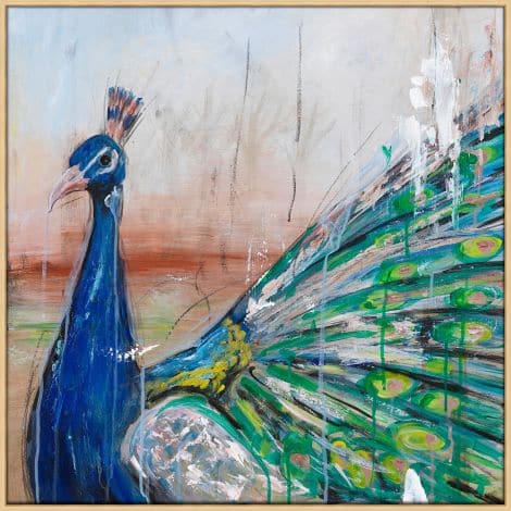 Peacock Study-Wendover-WEND-WNT1183-Wall Art-1-France and Son