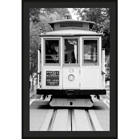 Black and White Street Car-Wendover-WEND-WPH1346-Wall Art1-1-France and Son