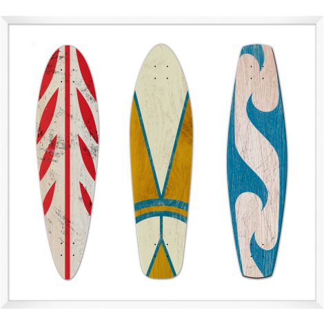 Vintage Skateboards Trio 1-Wendover-WEND-WTUR0383-Wall Art-1-France and Son