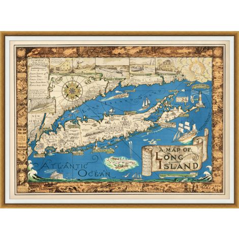 Map Of Long Island Sound-Wendover-WEND-WVT1312-Wall Art-1-France and Son
