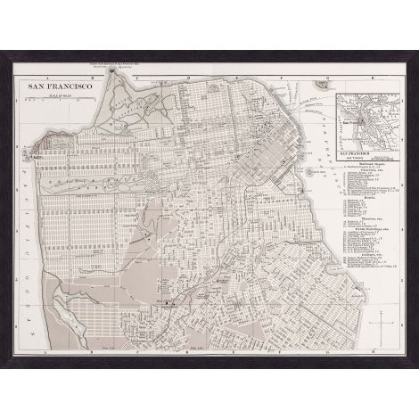 Map of San Francisco, 1894-Wendover-WEND-WVT1682-Wall Art-1-France and Son