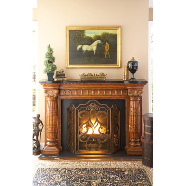 Tiger Lily 3-Panel Fireplace Screen-Ambella-AMBELLA-05133-460-001-Decor-3-France and Son
