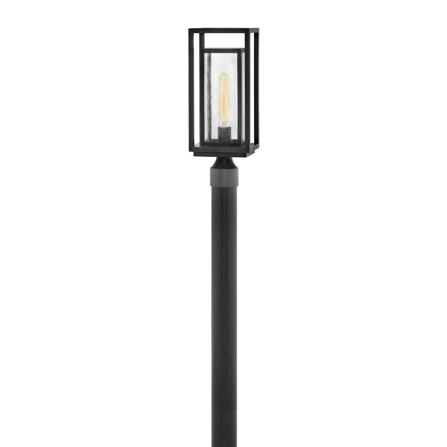 Outdoor Republic - Medium Post Top or Pier Mount Lantern non LED-Hinkley Lighting-HINKLEY-1001BK-LV-Outdoor Post LanternsBlack-NON LED-1-France and Son
