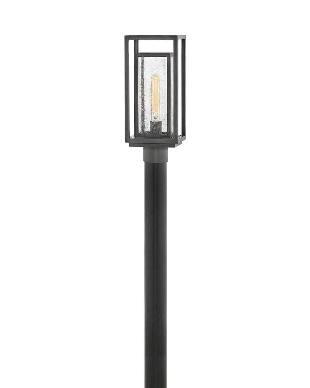 Outdoor Republic - Medium Post Top or Pier Mount Lantern non LED-Hinkley Lighting-HINKLEY-1001BK-LV-Outdoor Post LanternsBlack-NON LED-2-France and Son