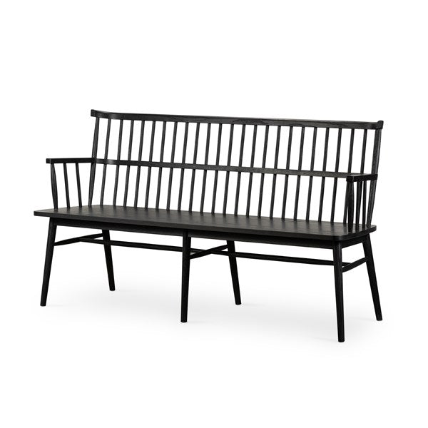 Aspen Large Bench - Black Oak-Four Hands-FH-104499-003-Benches-1-France and Son