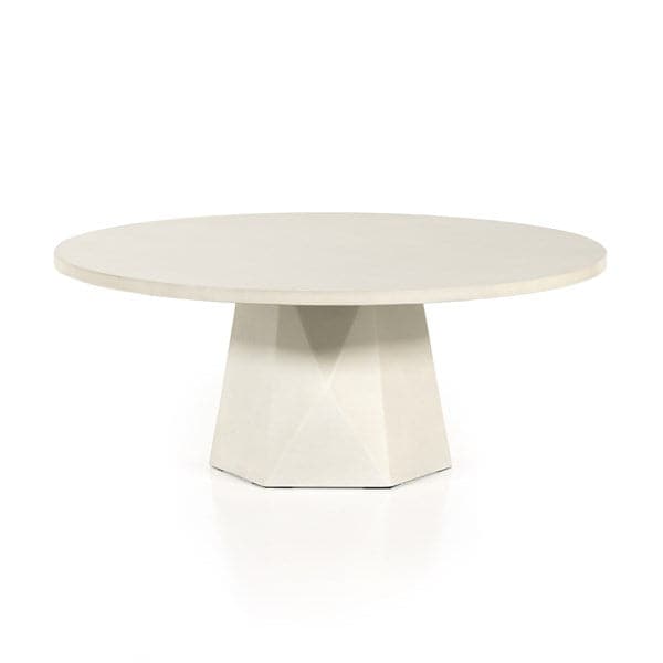 Bowman Outdoor Coffee Table-Four Hands-FH-105440-003-Outdoor Coffee TablesWhite Concrete-5-France and Son
