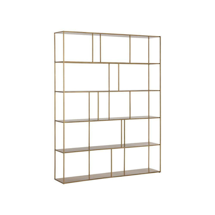 Eiffel Bookcase-Sunpan-SUNPAN-105940-Bookcases & CabinetsTall-Extra Large-Antique Brass-20-France and Son
