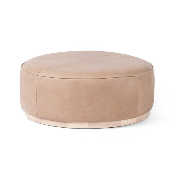 Sinclair Large Round Ottoman-Four Hands-FH-106119-005-Stools & OttomansBurlap-4-France and Son