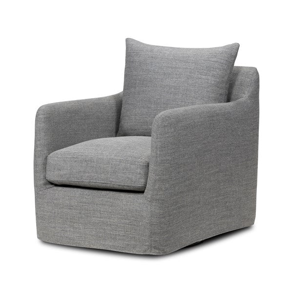 Banks Swivel Chair-Four Hands-FH-106182-100-Lounge ChairsAlcala Steel-11-France and Son