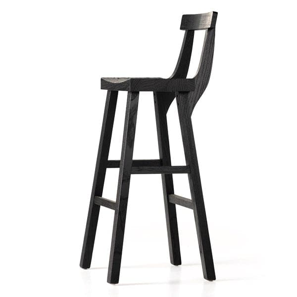 Cassell Stool-Four Hands-FH-106292-005-Stools & OttomansBar / Black Nettlewood-3-France and Son