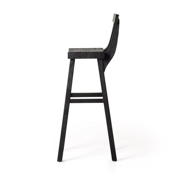 Cassell Stool-Four Hands-FH-106292-005-Stools & OttomansBar / Black Nettlewood-5-France and Son