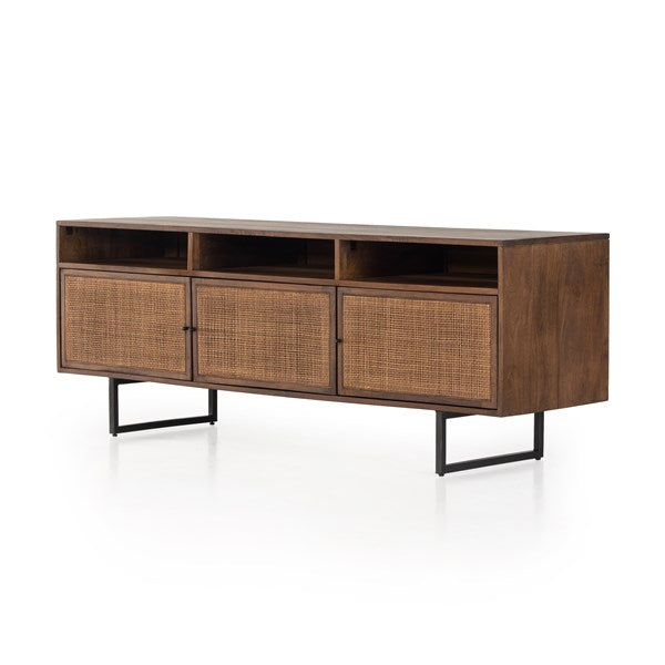 Carmel Media Console-Four Hands-FH-106682-005-Media Storage / TV StandsBrown Wash-8-France and Son