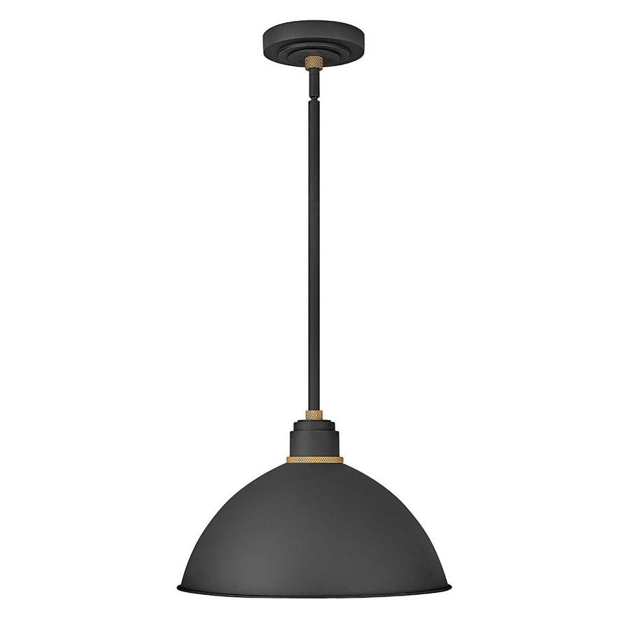 Outdoor Foundry Dome - Pendant Barn Light-Hinkley Lighting-HINKLEY-10685TK-Outdoor PendantsTextured Black-2-France and Son